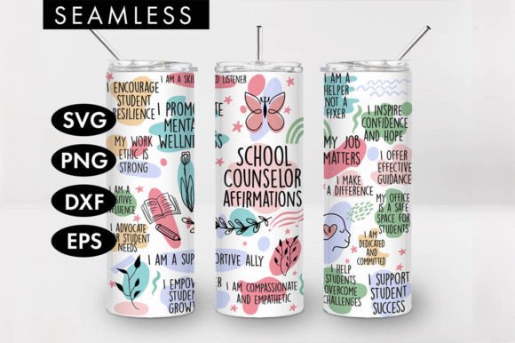 20oz School Counselor Tumbler SVG PNG Graphics Review
