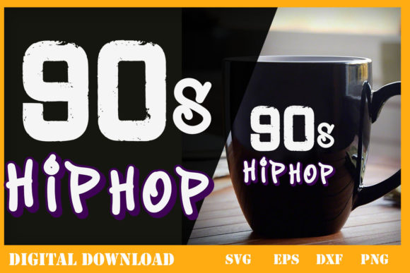 90s HipHop Graphics & Print Templates for Online Sellers