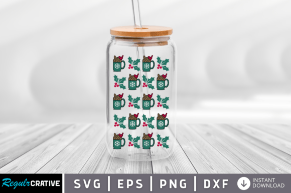 Christmas Cup SVG Design for Graphics and Crafts