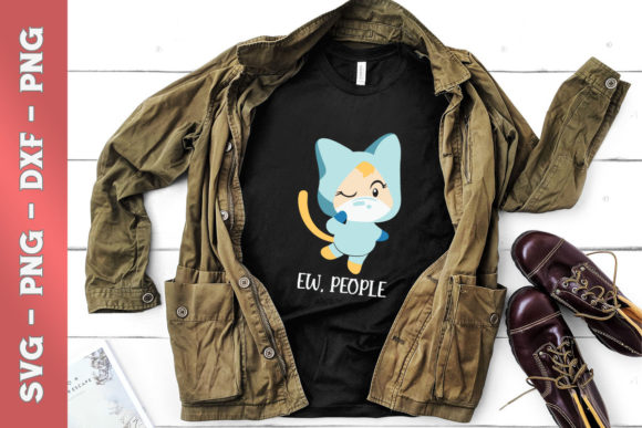 Ew People Black Cat Mask Quarantine T-Shirt Graphics