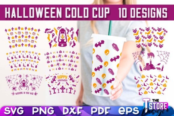 Halloween Cold Cup SVG: Craft Graphics That Pop