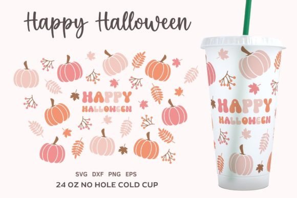 Happy Halloween Cold Cup SVG: Graphics & Illustrations Review