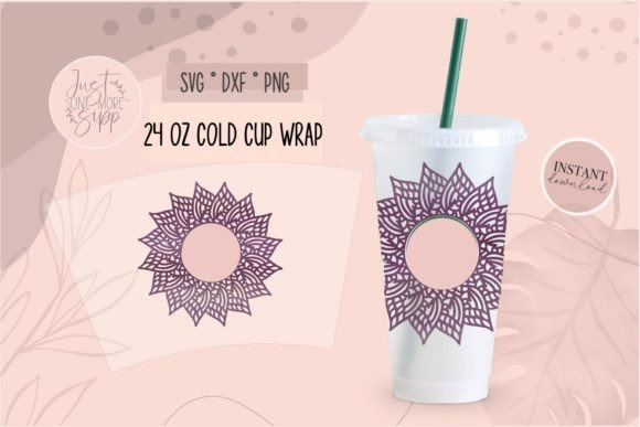 Mandala Cold Cup Svg for Graphics & Crafts Branding