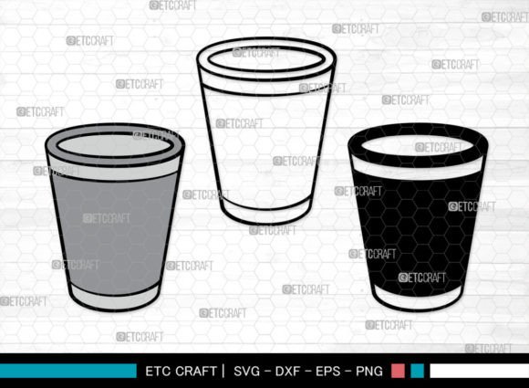 Plastic Cup SVG, Plastic Cup Silhouette: Graphics & Crafts