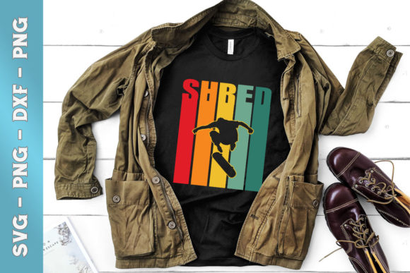 Skateboarding Shred Skate Retro 70s T-Shirt Graphics
