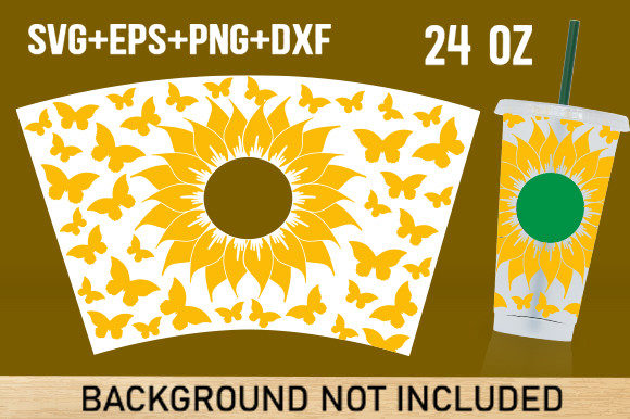 Sunflower Butterfly 24oz Cup Design: A Crafter's Graphic Review