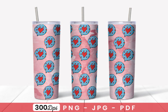 Valentine Skinny Tumbler Wrap Design: Graphics & Crafts