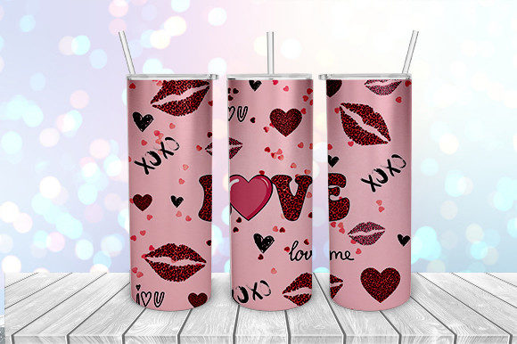 Valentine Tumbler Sublimation Design: Graphics & Crafts